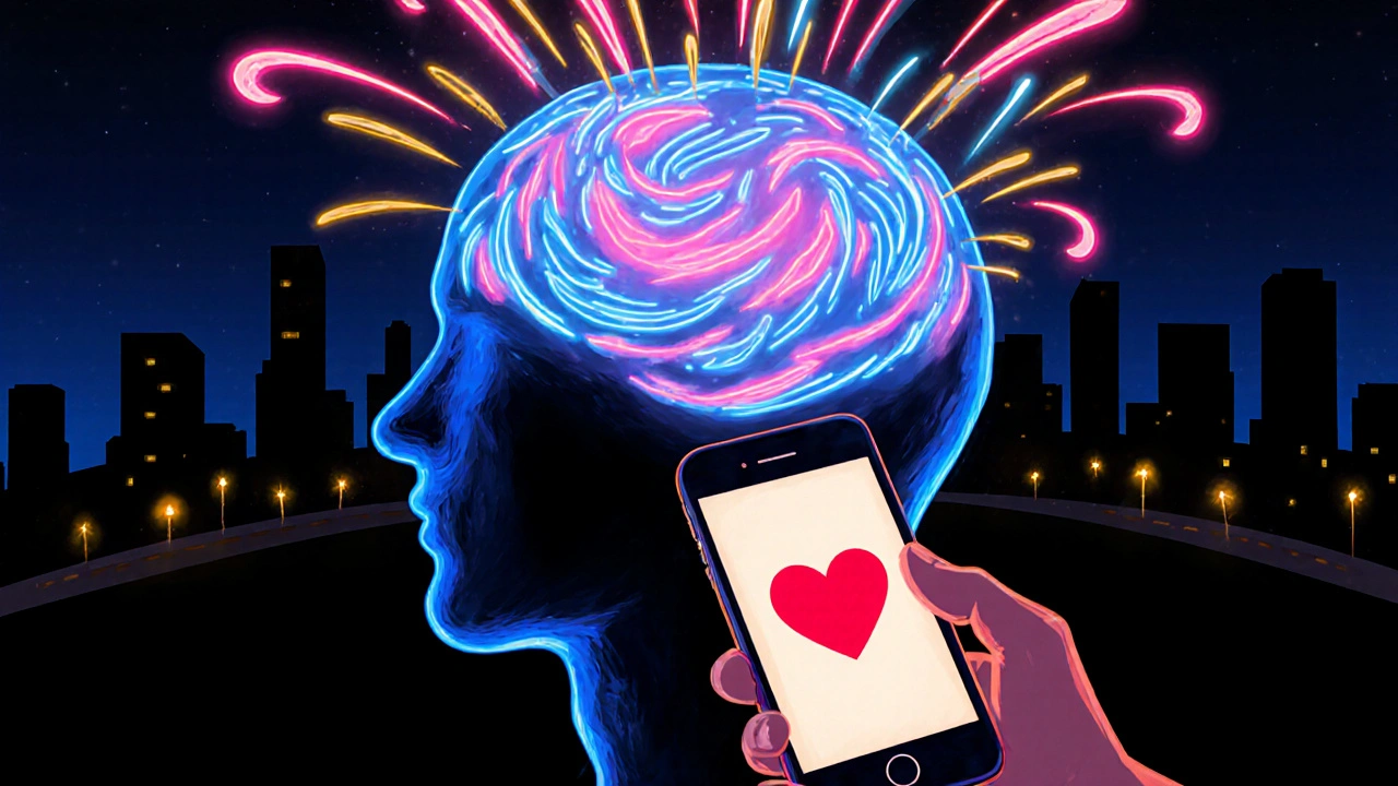 Neon‑explosie van dopaminerush bij een match.